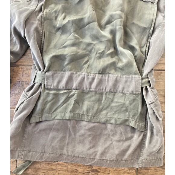 AllSaints Aiya Utility Jacket Olive Green Sz 4 Boho Preppy Military Flaw - Picture 6 of 12